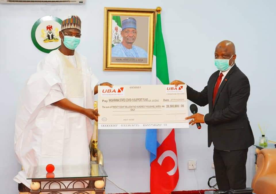 COVID-19: Nasarawa gets N28.5m donation from UBA